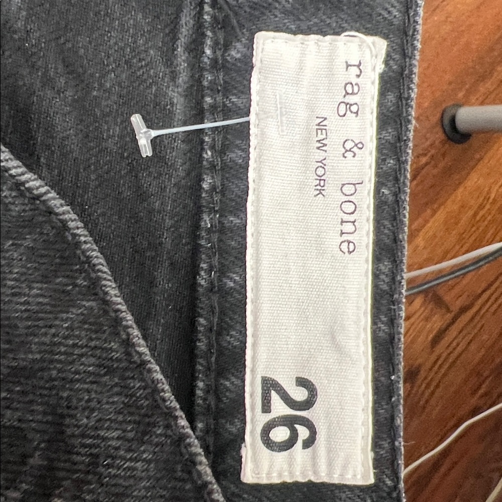 Rag & Bone Jeans Alex High Rise Straight Leg Black Size 26L - Picture 4 of 8